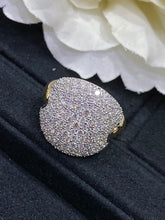 Load image into Gallery viewer, LUOWEND 18K White and Yellow Gold Real Natural Diamond Ring for Women