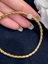 Load image into Gallery viewer, LUOWEND 18K Yellow Gold Real Natural Diamond Bracelet for Women