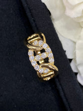 Load image into Gallery viewer, LUOWEND 18K Yellow Gold Real Natural Diamond Ring for Women