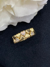 Load image into Gallery viewer, LUOWEND 18K Yellow Gold Real Natural Diamond Ring for Women