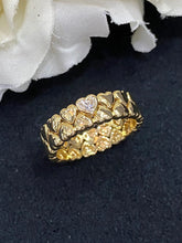 Load image into Gallery viewer, LUOWEND 18K Yellow Gold Real Natural Diamond Ring for Women