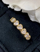 Load image into Gallery viewer, LUOWEND 18K Yellow Gold Real Natural Diamond Ring for Women