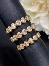 Load image into Gallery viewer, LUOWEND 18K Yellow Gold Real Natural Diamond Ring for Women