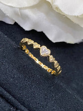Load image into Gallery viewer, LUOWEND 18K Yellow Gold Real Natural Diamond Ring for Women