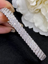 Load image into Gallery viewer, LUOWEND 18K White Gold Real Natural Diamond Bracelet for Women