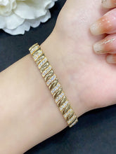 Load image into Gallery viewer, LUOWEND 18K Yellow Gold Real Natural Diamond Bracelet for Women