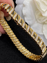 Load image into Gallery viewer, LUOWEND 18K Yellow Gold Real Natural Diamond Bracelet for Women