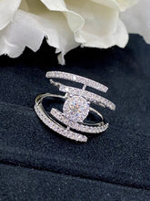 Load image into Gallery viewer, LUOWEND 18K White Gold Real Natural Diamond Ring for Women