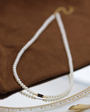 Load image into Gallery viewer, LUOWEND 18K Yellow Gold Natural Pearl Necklace for Women