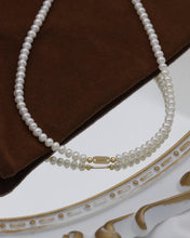 Load image into Gallery viewer, LUOWEND 18K Yellow Gold Natural Pearl Necklace for Women