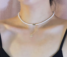 Load image into Gallery viewer, LUOWEND 18K Yellow Gold Natural Pearl Necklace for Women