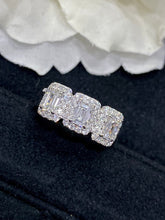 Load image into Gallery viewer, LUOWEND 18K White Gold Real Natural Diamond Ring for Women