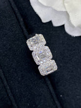 Load image into Gallery viewer, LUOWEND 18K White Gold Real Natural Diamond Ring for Women