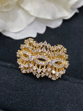 Load image into Gallery viewer, LUOWEND 18K Yellow Gold Real Natural Diamond Ring for Women