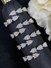 Load image into Gallery viewer, LUOWEND 18K White Gold Real Natural Diamond Ring for Women