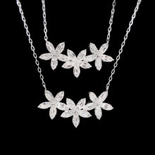 Load image into Gallery viewer, LUOWEND 18K White Gold Real Natural Diamond Pendant Necklace for Women