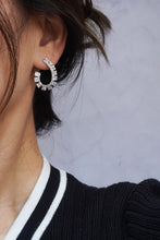 Load image into Gallery viewer, LUOWEND 18K White Gold Real Natural Diamond Drop Earrings for Women