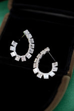 Load image into Gallery viewer, LUOWEND 18K White Gold Real Natural Diamond Drop Earrings for Women
