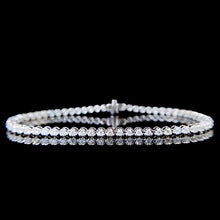 Load image into Gallery viewer, LUOWEND 18K White Gold Real Natural Diamond Bracelet for Women