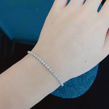 Load image into Gallery viewer, LUOWEND 18K White Gold Real Natural Diamond Bracelet for Women