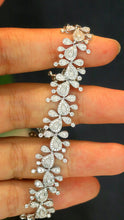 Load image into Gallery viewer, LUOWEND 18K White Gold Real Natural Diamond Bracelet for Women
