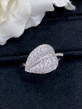 Load image into Gallery viewer, LUOWEND 18K White Gold Real Natural Diamond Ring for Women