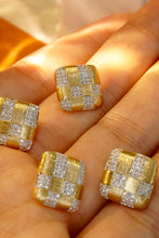 Load image into Gallery viewer, LUOWEND 18K Yellow Gold Real Natural Diamond Stud Earrings for Women