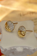 Load image into Gallery viewer, LUOWEND 18K Yellow Gold Real Natural Diamond Stud Earrings for Women