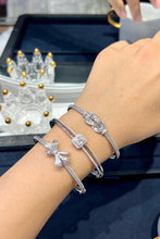 Load image into Gallery viewer, LUOWEND 18K White Gold Real Natural Diamond Bangle for Women