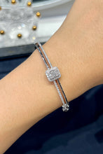 Load image into Gallery viewer, LUOWEND 18K White Gold Real Natural Diamond Bangle for Women