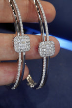 Load image into Gallery viewer, LUOWEND 18K White Gold Real Natural Diamond Bangle for Women