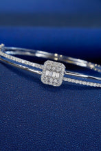 Load image into Gallery viewer, LUOWEND 18K White Gold Real Natural Diamond Bangle for Women