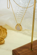 Load image into Gallery viewer, LUOWEND 18K Yellow Gold Real Natural Diamond Pendant Necklace for Women