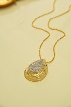 Load image into Gallery viewer, LUOWEND 18K Yellow Gold Real Natural Diamond Pendant Necklace for Women