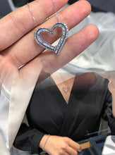 Load image into Gallery viewer, LUOWEND 18K White Gold Real Natural Diamond Pendant Necklace for Women