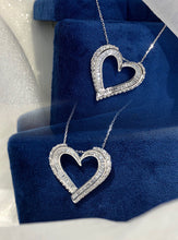 Load image into Gallery viewer, LUOWEND 18K White Gold Real Natural Diamond Pendant Necklace for Women