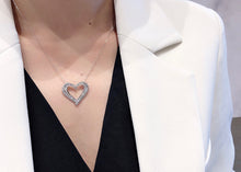 Load image into Gallery viewer, LUOWEND 18K White Gold Real Natural Diamond Pendant Necklace for Women