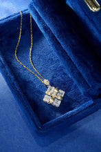 Load image into Gallery viewer, LUOWEND 18K White and Yellow Gold Real Natural Diamond Pendant Necklace for Women