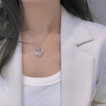 Load image into Gallery viewer, LUOWEND 18K White and Yellow Gold Real Natural Diamond Pendant Necklace for Women