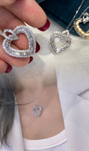 Load image into Gallery viewer, LUOWEND 18K White and Yellow Gold Real Natural Diamond Pendant Necklace for Women