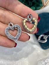 Load image into Gallery viewer, LUOWEND 18K White and Yellow Gold Real Natural Diamond Pendant Necklace for Women