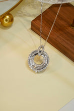 Load image into Gallery viewer, LUOWEND 18K White and Yellow Gold Real Natural Diamond Pendant Necklace for Women
