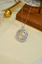 Load image into Gallery viewer, LUOWEND 18K White and Yellow Gold Real Natural Diamond Pendant Necklace for Women