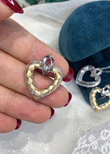 Load image into Gallery viewer, LUOWEND 18K White and Yellow Gold Real Natural Diamond Pendant Necklace for Women