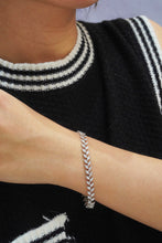 Load image into Gallery viewer, LUOWEND 18K White Gold Real Natural Diamond Bracelet for Women