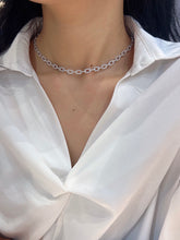 Load image into Gallery viewer, LUOWEND 18K White Gold Real Natural Diamond Necklace for Women