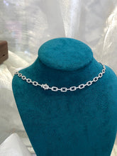 Load image into Gallery viewer, LUOWEND 18K White Gold Real Natural Diamond Necklace for Women