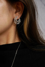 Load image into Gallery viewer, LUOWEND 18K White Gold Real Natural Diamond Necklace&Earrings for Women