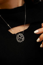 Load image into Gallery viewer, LUOWEND 18K White Gold Real Natural Diamond Necklace&Earrings for Women