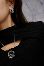 Load image into Gallery viewer, LUOWEND 18K White Gold Real Natural Diamond Necklace&Earrings for Women